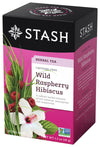 Stash Wild Raspberry Hibiscus Herbal Tea - Caffeine Free, Non-GMO, 20 Count (Pack of 6) - 120 Bags Total
