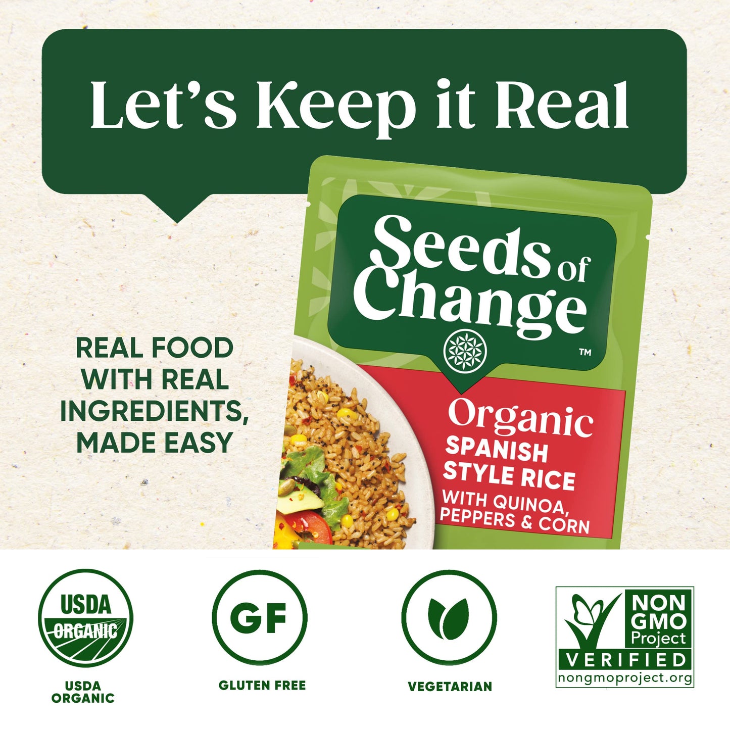 SEEDS OF CHANGE Organic Spanish Style Rice 8.5 Ounce (Pack of 12)