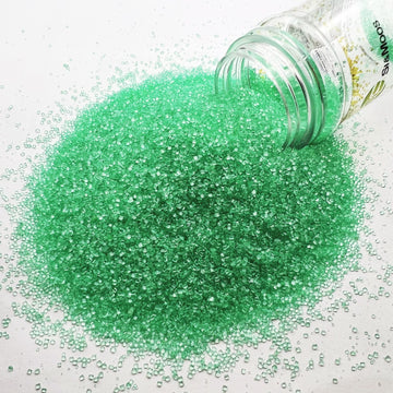 Se Si&Moos Green Sanding Sugar Green Edible Sparkling Sprinkles Sanding Sugar Crystals For Cookie Decorating Edible Glitter Rimm