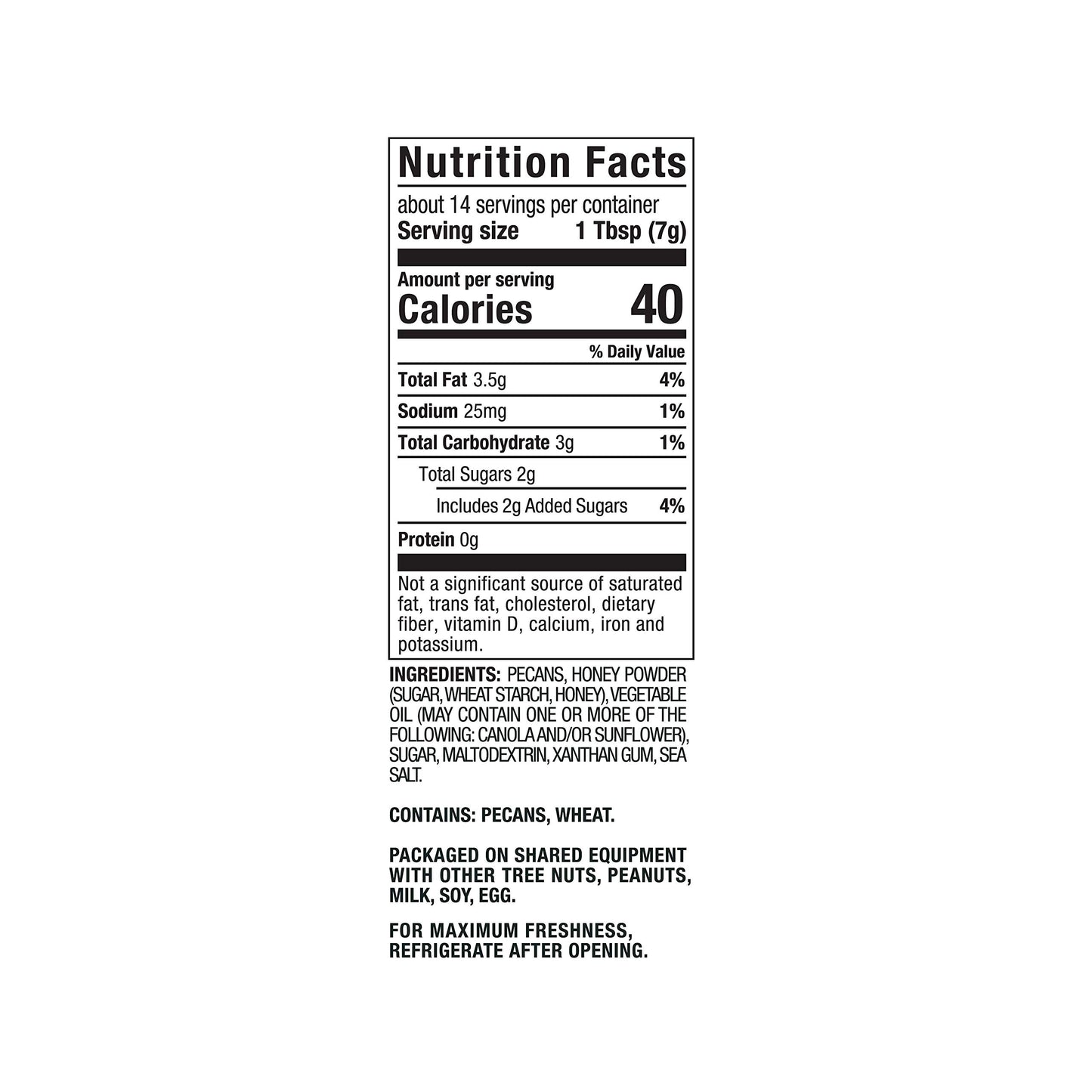 Fresh Gourmet Pecan Pieces | Honey Roasted Flavor | 3.5 Ounce | Crunchy Snack And Salad Topper