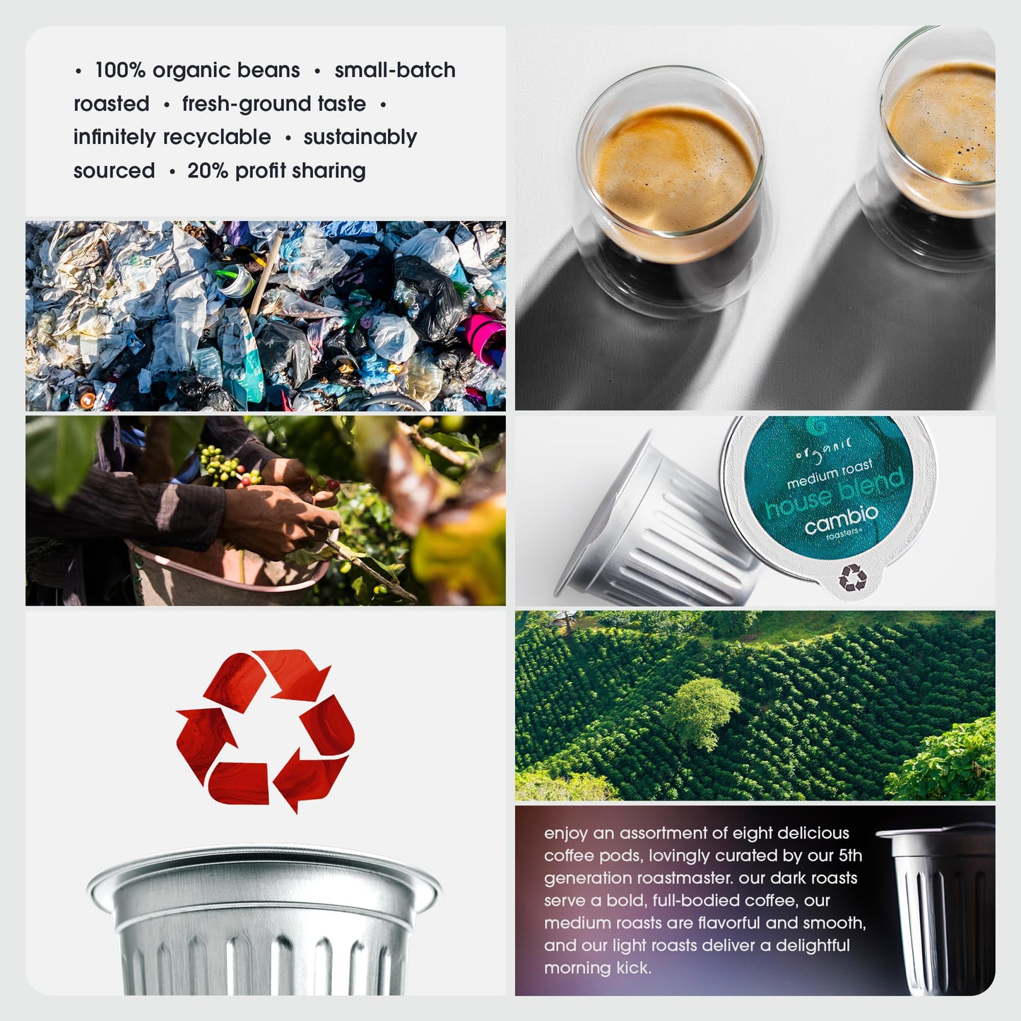 Cambio Roasters Keurig Coffee Pods Variety Pack, Only Aluminum Coffee K Cup For Better Taste, Longer Lasting Freshness, Includes