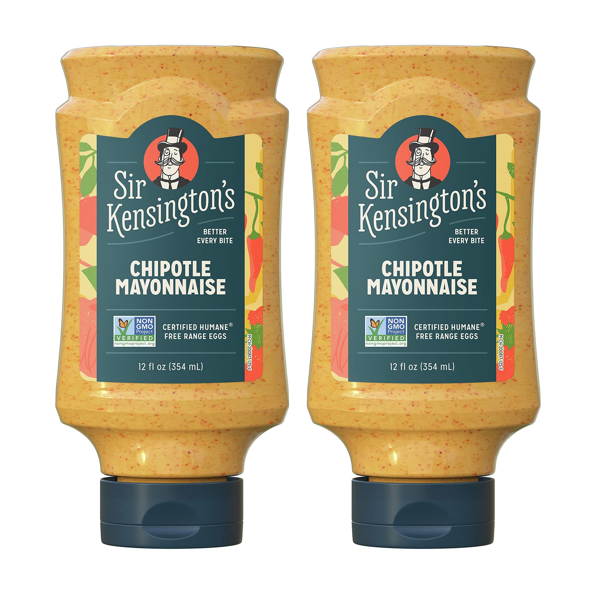 Sir Kensington'S Mayonnaise Chipotle Mayo 2 Count Gluten Free Non- Gmo Project Verified Shelf-Stable 12 Oz