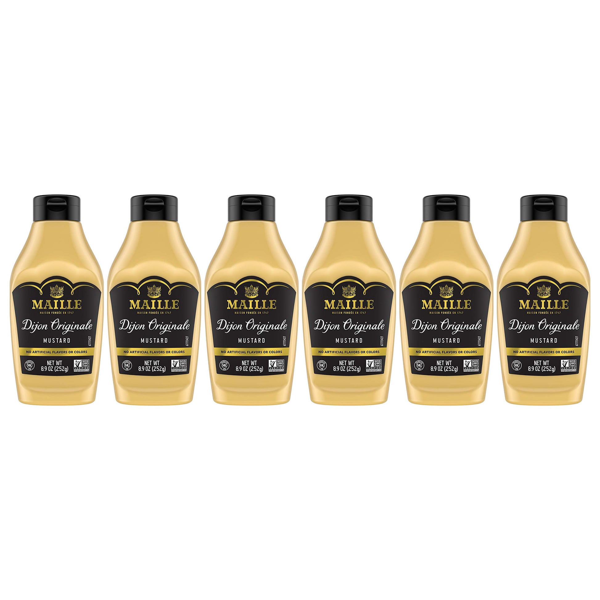 Maille Mustard Dijon Originale Squeeze 8.9 Oz, Pack Of 6, 8.9 Oz