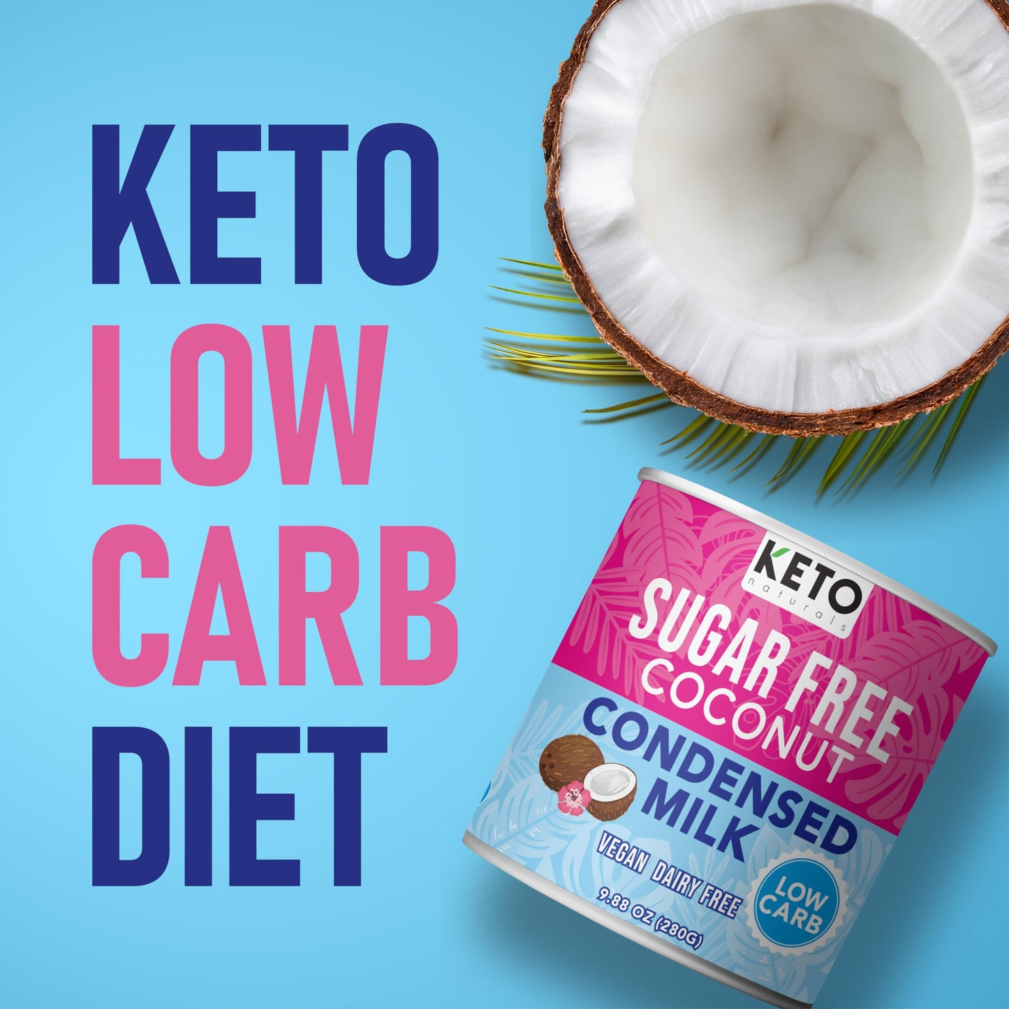 Keto Sugar Free Condensed Milk (6 Packs) Vegan Coconut Condensed Milk - Plant Based Milk, Vegan And Keto Friendly. Lower Calorie