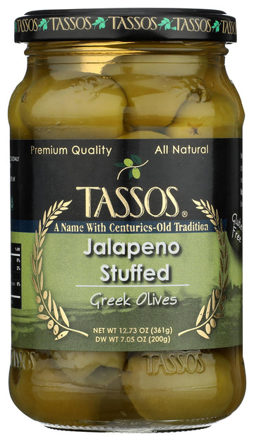 TASSOS Jalapeno Stuffed Olives, 12.73 OZ
