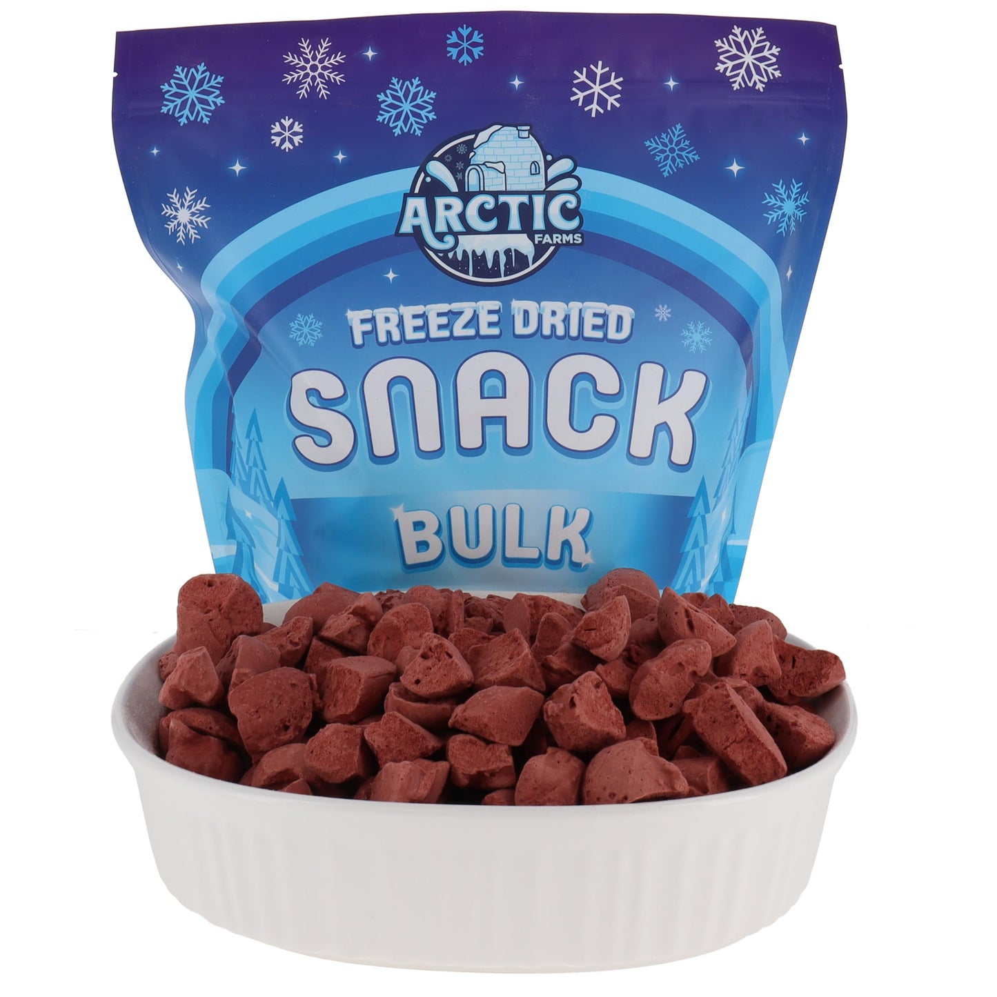 Arctic Farms Freeze Dried Ice Cream Bits Bulk - Does Not Melt (Red Velvet Cake) (1Lb)