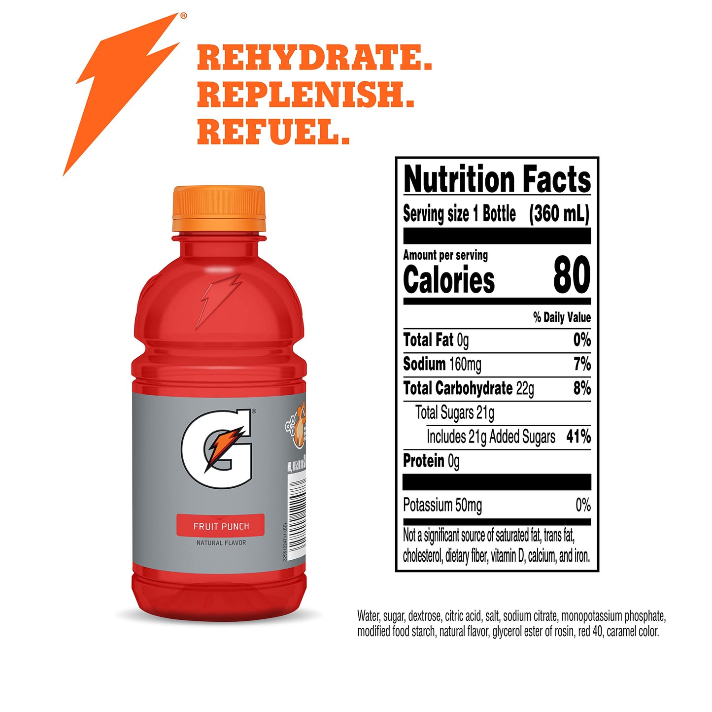 Gatorade Thirst Quencher Bottles Fruit punch, 12 Fl Oz (Pack of 24)
