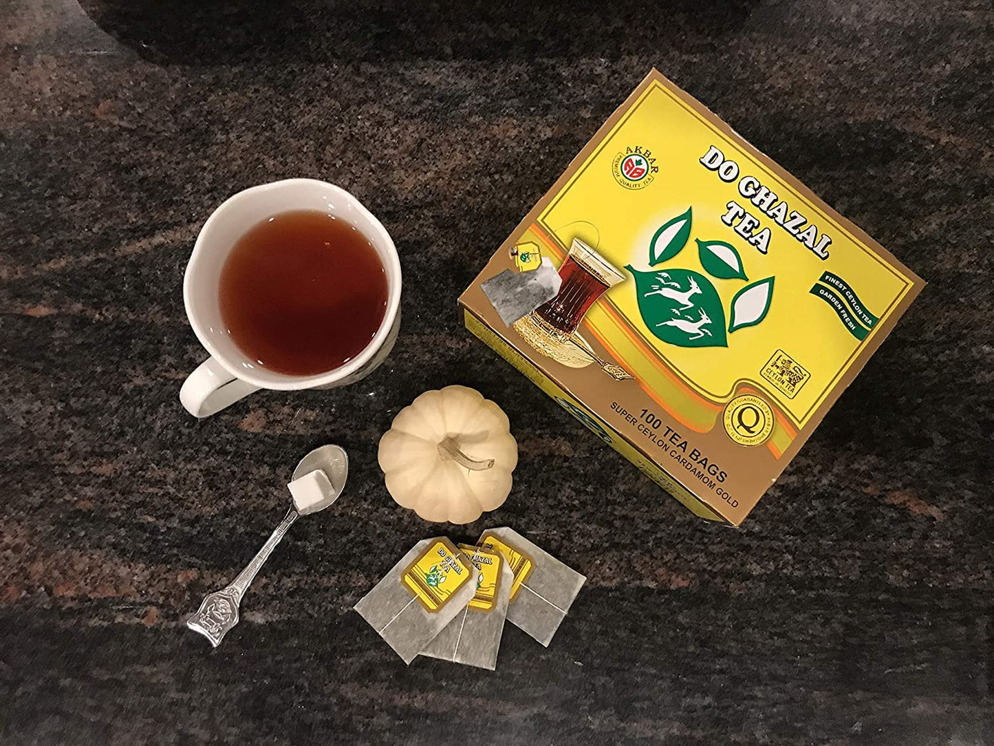 Do Ghazal Super Ceylon Cardamom Tea Bags - 50 X 2G Teabags Individually Wrapped