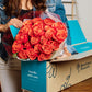 Benchmark Bouquets - 24 Stem Premium Orange Roses (Glass Vase Included) - Fresh Flowers For Delivery - Gift For Graduation, Birt