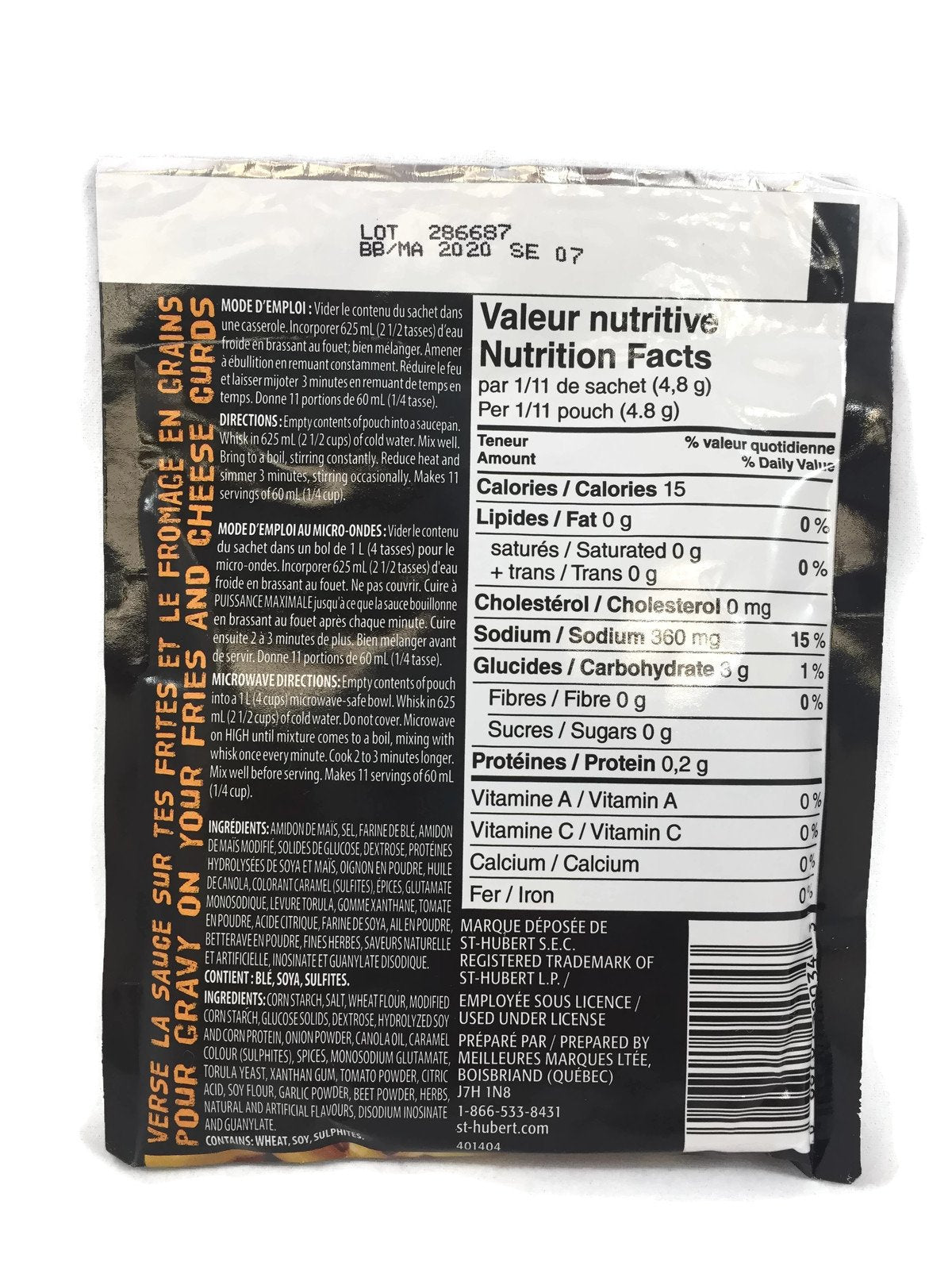 St Hubert Poutine Gravy Mix 52G/1.8 Oz., (3Pk) {Imported From Canada}