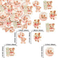 Gyufise 48Pcs Edible Baby Shower Bear Cupcake Toppers Wafer Paper Moon Baby Bear Baby Shower Cake Topper Decorations Jungle Anim