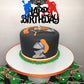 Finestore168 Lacrosse Cake Topper, Plastic, Sport Theme, Birthday Decoration, Red/Blue/Black, Model YX0072