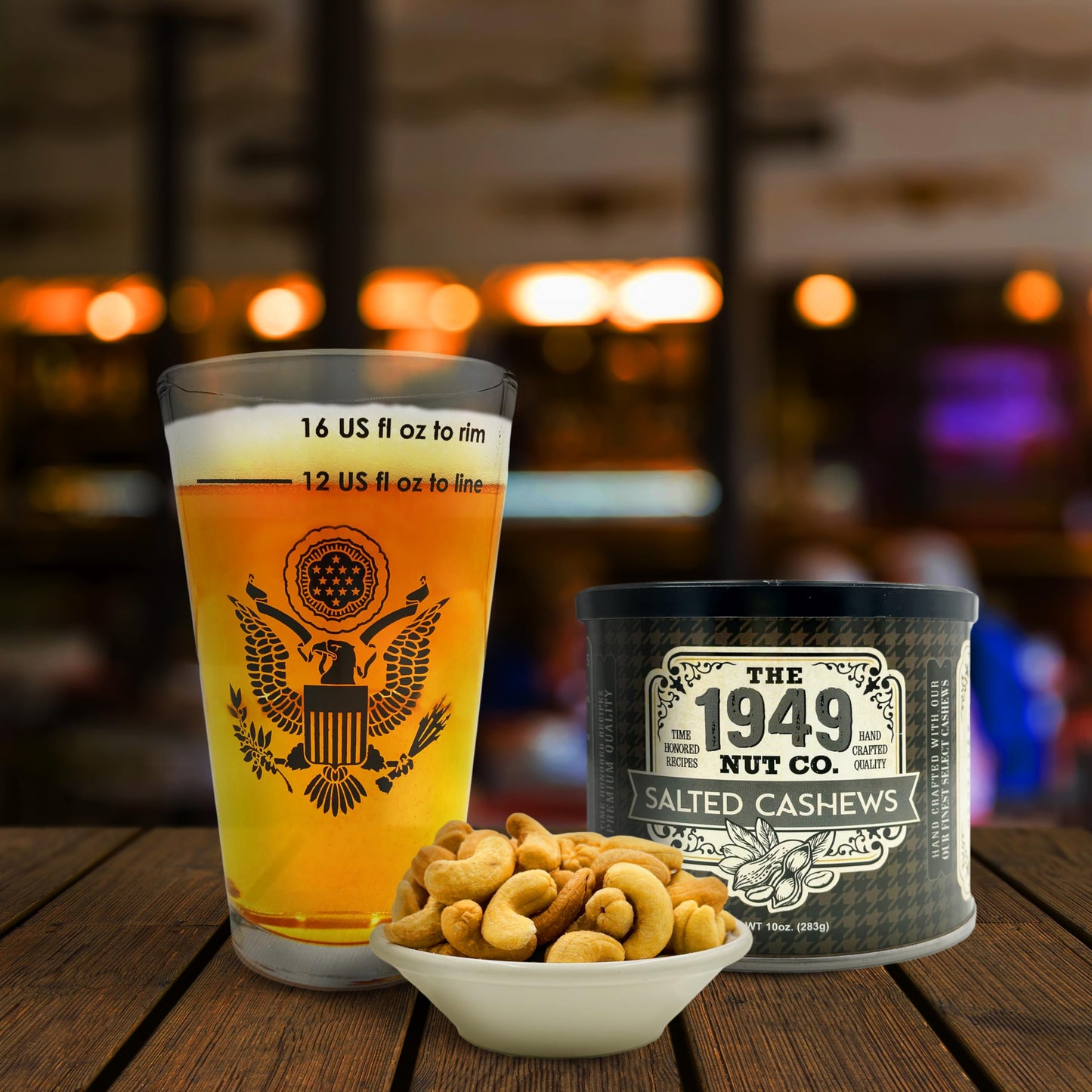 The 1949 Nut Co. Salted Cashews | Oil Roasted Fried with a Unique Crispy Crunch | Extra-Large, Hand-Cooked in the USA with an Ol