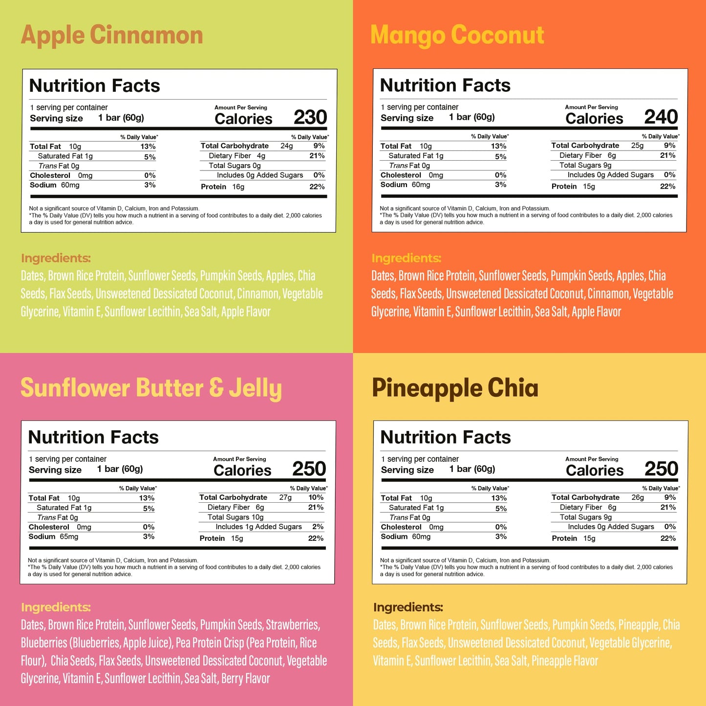 Amrita Vegan Protein Bars Variety Pack - Nut Free, Gluten Free, Low Sugar, High Fiber - 12 Count (Pack of 3)