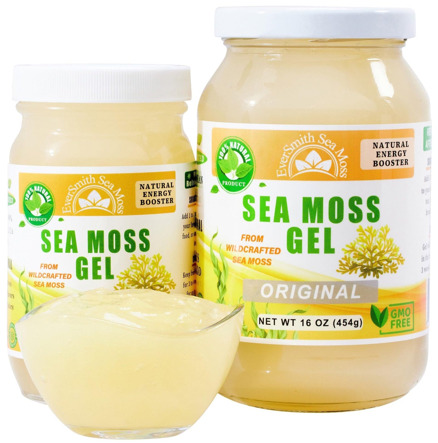 EverSmith Organics Sea Moss Gel, Wildcrafted, Unflavored, 16 oz, Nutritional Supplement