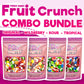 Freeze Dried Candy Variety Pack - Fruit Crunch 4 Pack, Fruit Crunch Original, Wildberry, Sour, Tropical 4 Oz (4 Count) - Assortm
