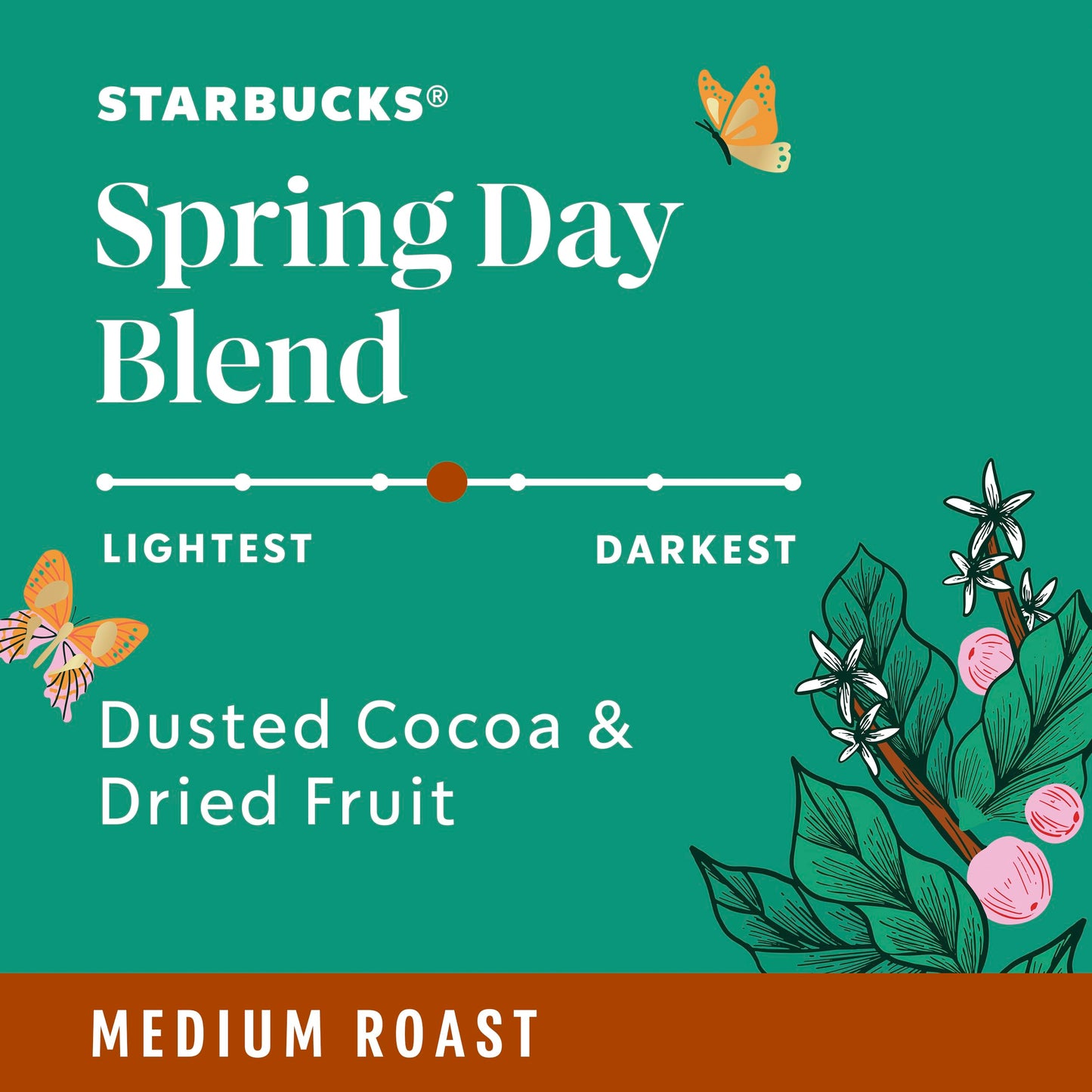 Starbucks Ground Coffee, Medium Roast, Spring Day Blend, 100% Arabica, 6 Bags, 10 Oz Each