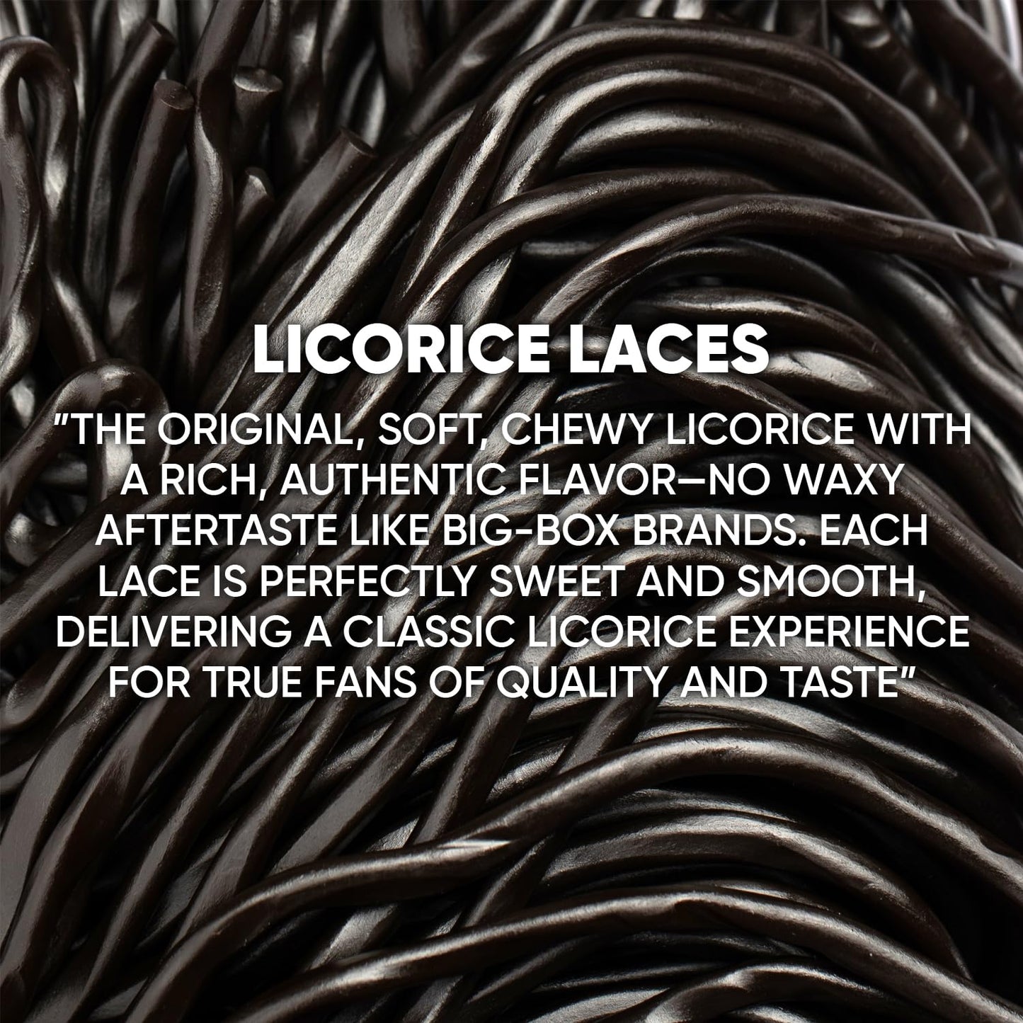 Black Licorice Laces - String Laces Candy- Bold, Chewy Classic Anise Flavor- 2 Lbs Bulk Size Candy Bulk Pack For Snacking, Candy
