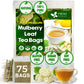 FRESHDRINKUS Premium Mulberry Leaf Tea Bags, 100% Natural, Vegan, 75 Tea Bags