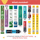 Jerky Sticks Gift For Men - Curated Assortment Of High Protein Snacks - Alternative To Beef Jerky Gift Basket - Beef & Turkey Je