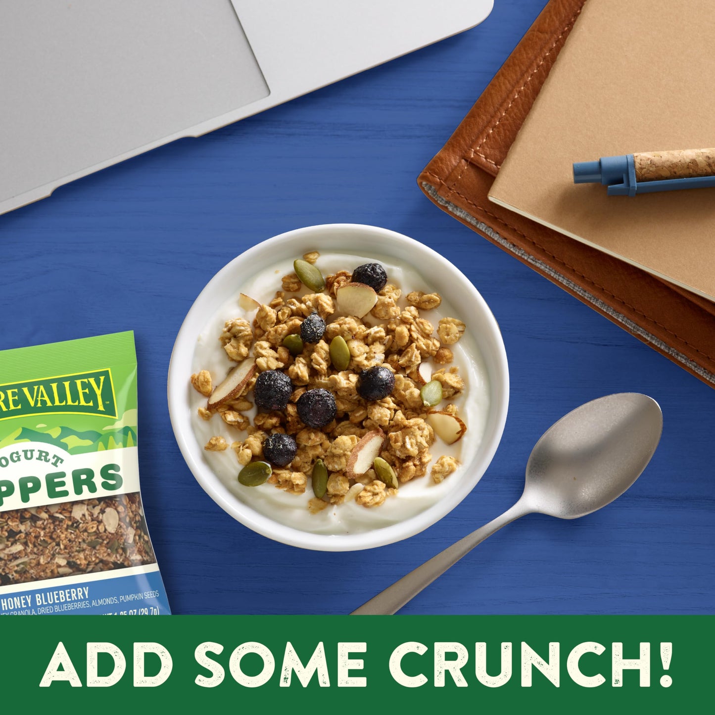 Nature Valley Yogurt Toppers, Honey Blueberry, 8 Pouches, 8.4 oz - Delicious Snack for On-the-Go Enjoyment