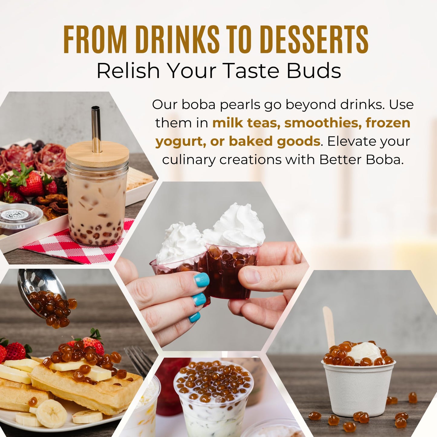 Better Boba Classic Kosher Boba Pearls | Non-GMO, Vegan, Gluten-Free | 8 Oz - 12 Servings | Made in USA