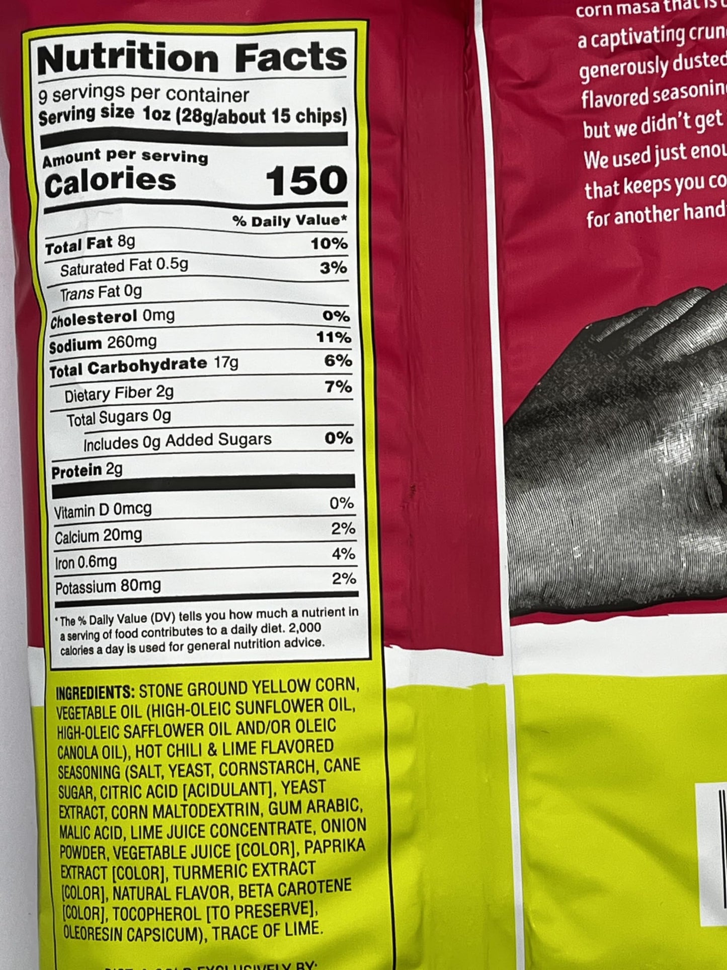 Trader Joe'S Rolled Corn Tortilla Chips Chili & Lime Flavored With Grafton Way Chip Clip (1 Pack)