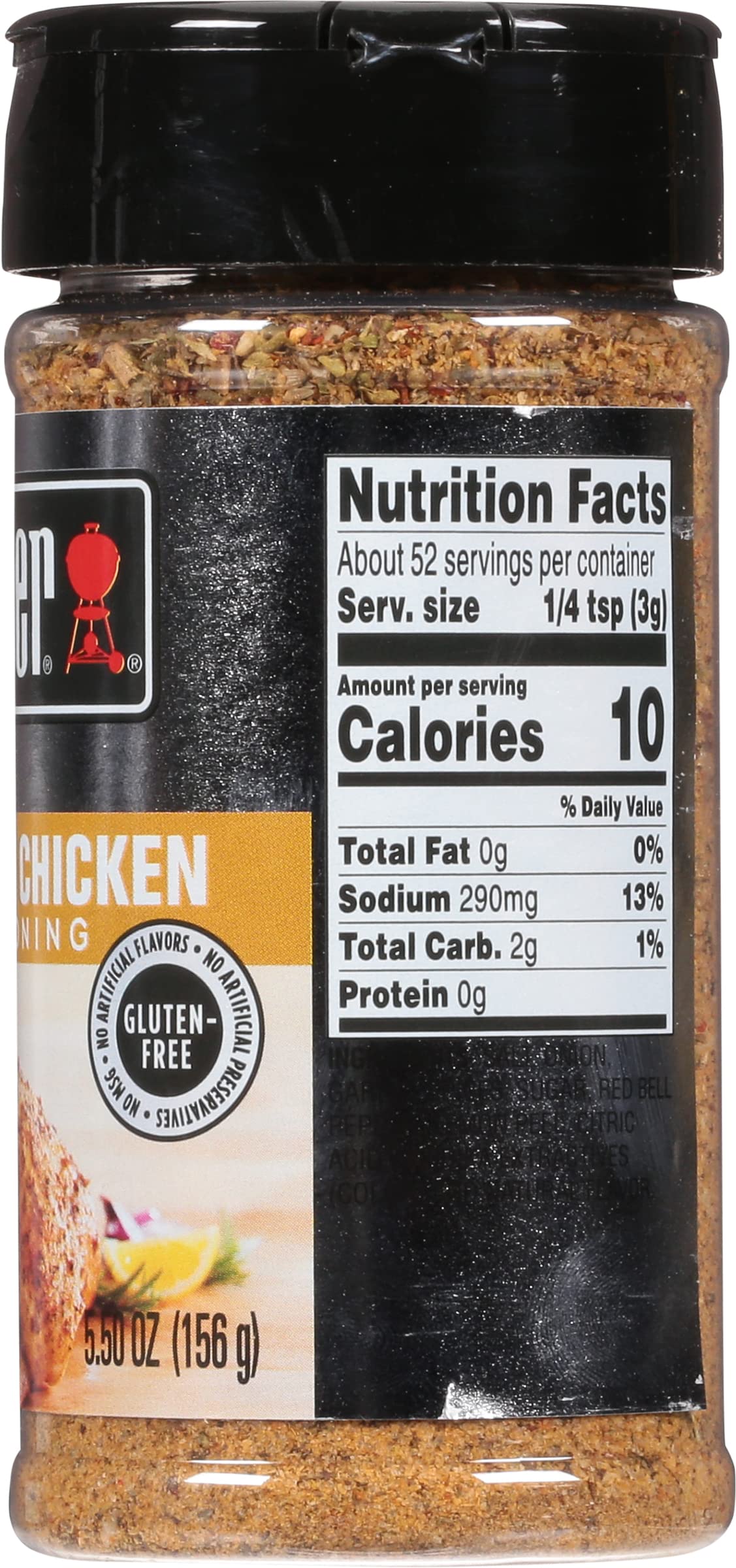Weber malt-inspired Can Chicken Seasoning, 5.5 oz, Model 2011053, Ideal for Grilling