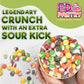 Bigfoot Sour Drops, Freeze Dried Candy, 4 Oz, Assorted Strawberry, Orange, Lemon, Grape, Lime Flavors, Bag Pouch, Ideal Gift Snack