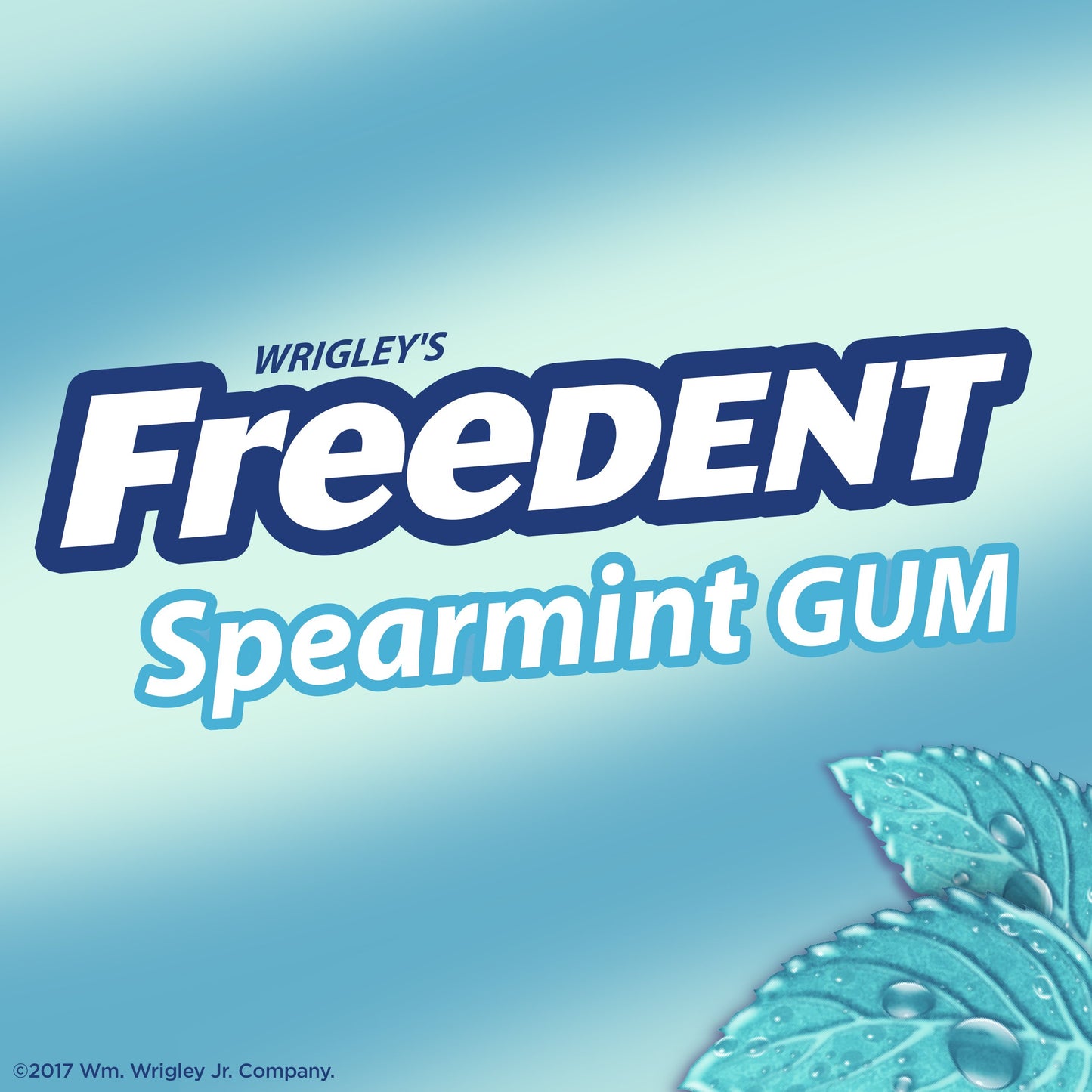 Wrigleys Freedent Spearmint Chewing Gum, 5 Pieces (8 Pack)