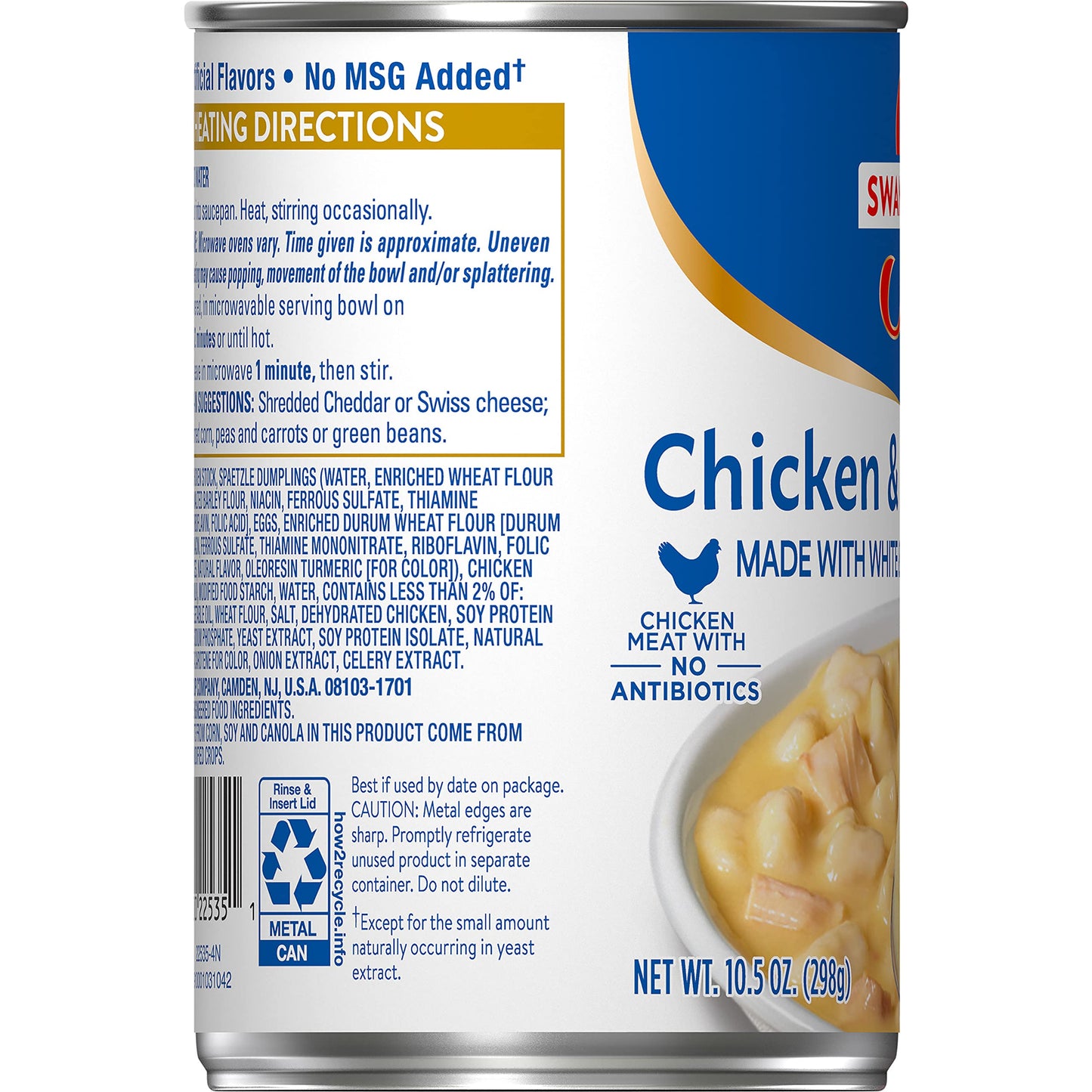 Swanson Chicken & Dumplings Made With White & Dark Chicken Meat, 10.5 Ounce Can