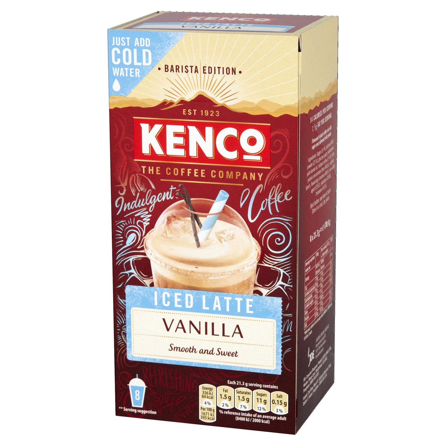 Kenco Instant Iced Vanilla Latte 8X21G