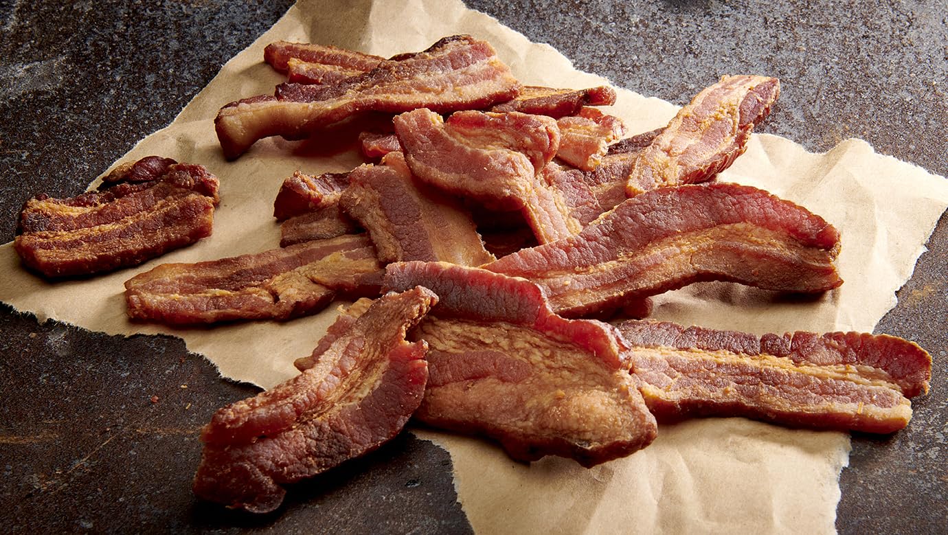 Wild Bills Hickory Smoked Bacon Jerky - 3 Ounce Pack (3 count) - Savory Snack