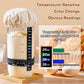 Sourdough Bread Baking Supplies 24 oz Sourdough Starter Jar Glass  Sourdough Starter Kit with Date Marked Feeding Band  Thermometer  Silicone Scr  Sewn Cloth Cover & Aluminum Lid  Sourdough Jar
