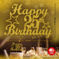 RokAPary Gold Glitter 25th Birthday Cake Topper, Premium Acrylic, Sturdy Double-Sided, Model RCT217