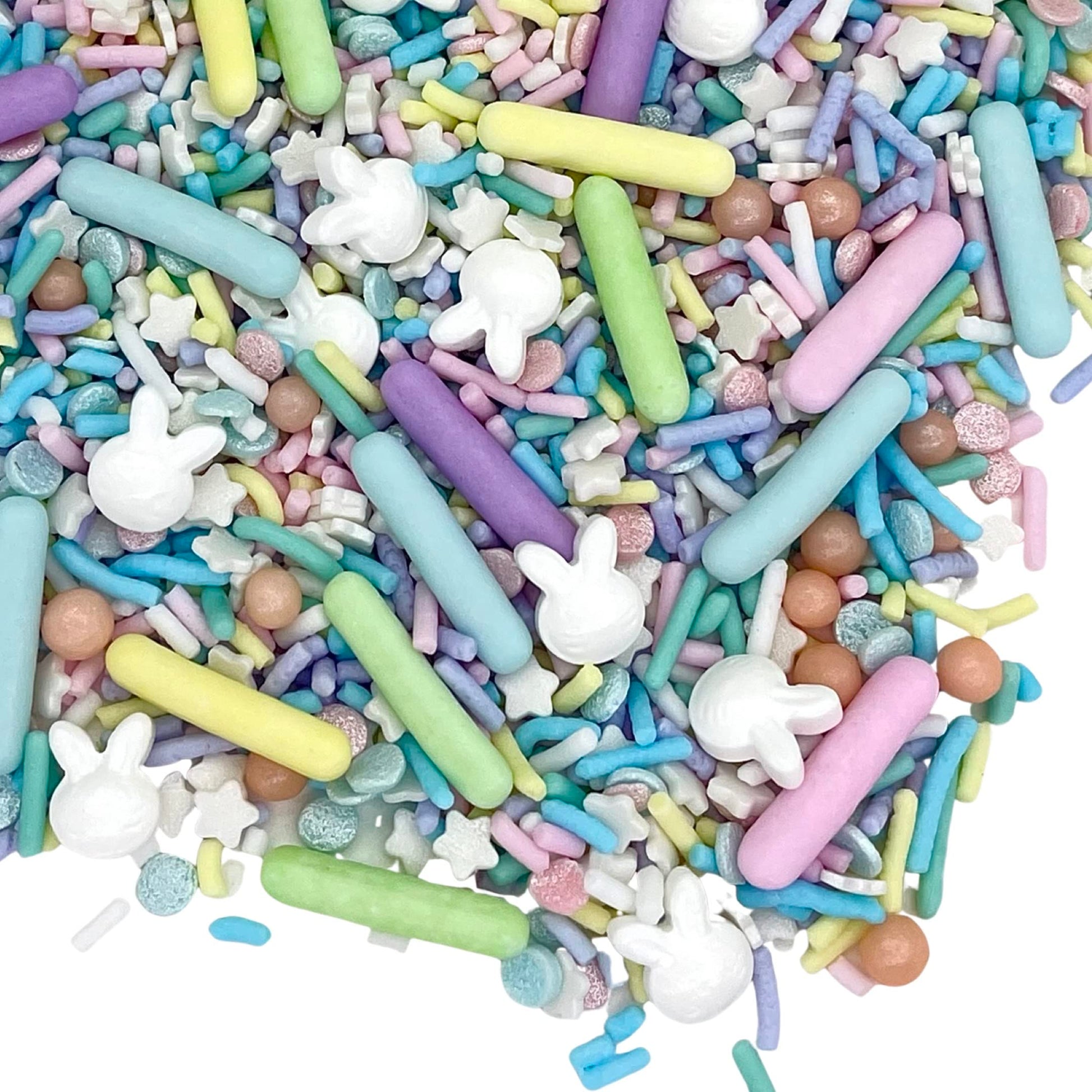 Sprinkles | Easter Sprinkles | 8 Ounces | Pastel Sprinkles | Cake Sprinkles | Spring Sprinkles | Manvscakes, Yellow, Blue, Red ,