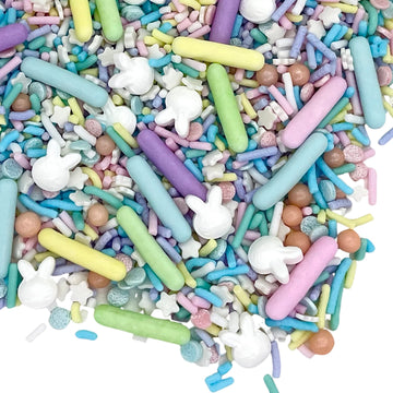 Sprinkles | Easter Sprinkles | 8 Ounces | Pastel Sprinkles | Cake Sprinkles | Spring Sprinkles | Manvscakes, Yellow, Blue, Red ,