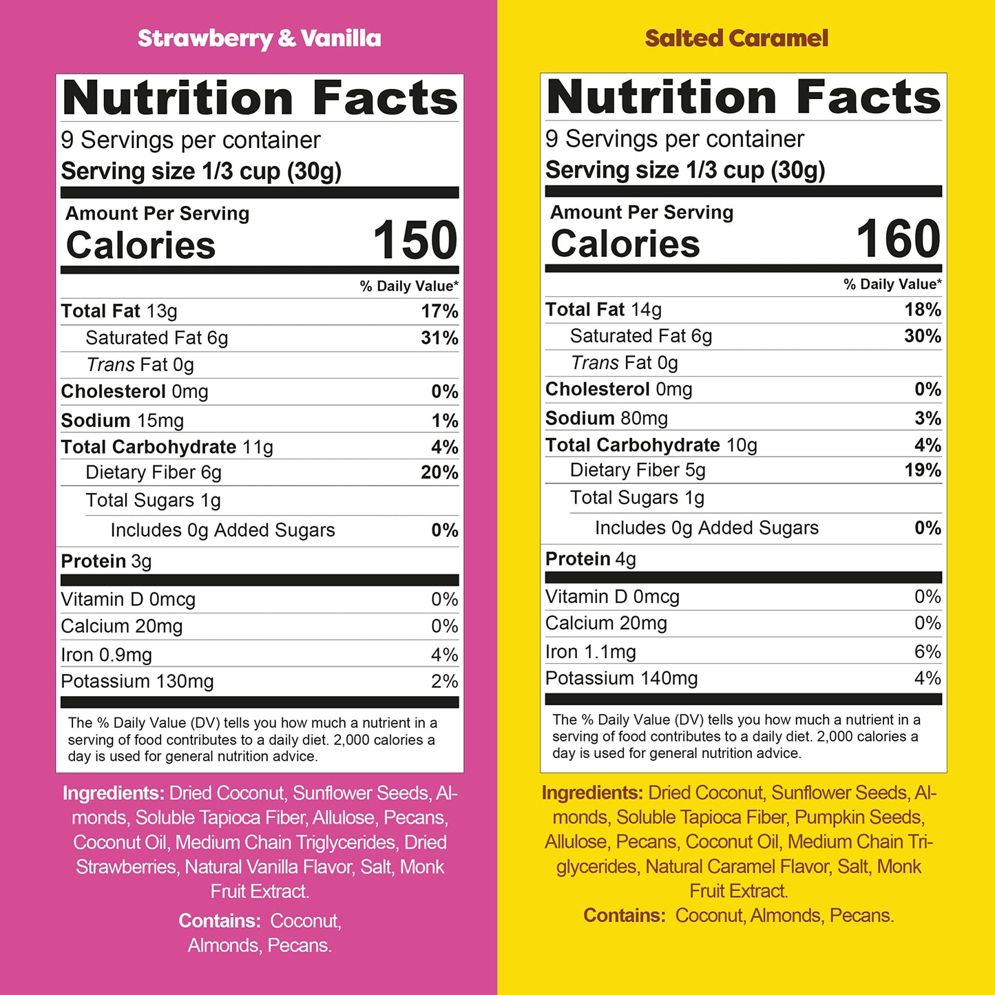 Kiss My Keto Granola Cereal - Variety Pack Keto Granola Low Carb Cereal (2G-Net) Low Sugar Granola - Grain Free Granola Keto Cer