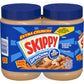 SKIPPY Chunky Peanut Butter, Crunchy, 40oz Jars, 2 Twin Packs, Super Chunky, Model 10915