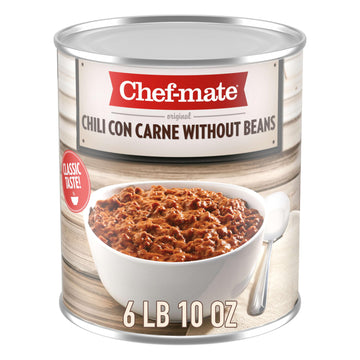 Chef-mate Beef Chili, Canned Chili with Meat, 6 lb 10 oz (#10 Can)