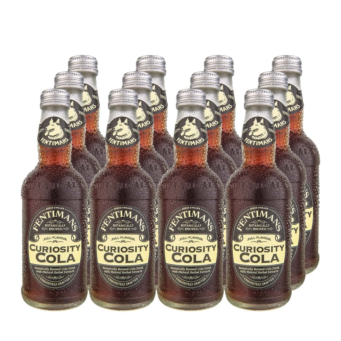 Fentimans Sparkling Curiosity Cola - Healthy Soda, All Natural Soda, Craft Soda With No Artificial Flavors, Preservatives, Or Sweeteners, Botanically Brewed - Curiosity Cola, 275 Ml (Pack Of 12)