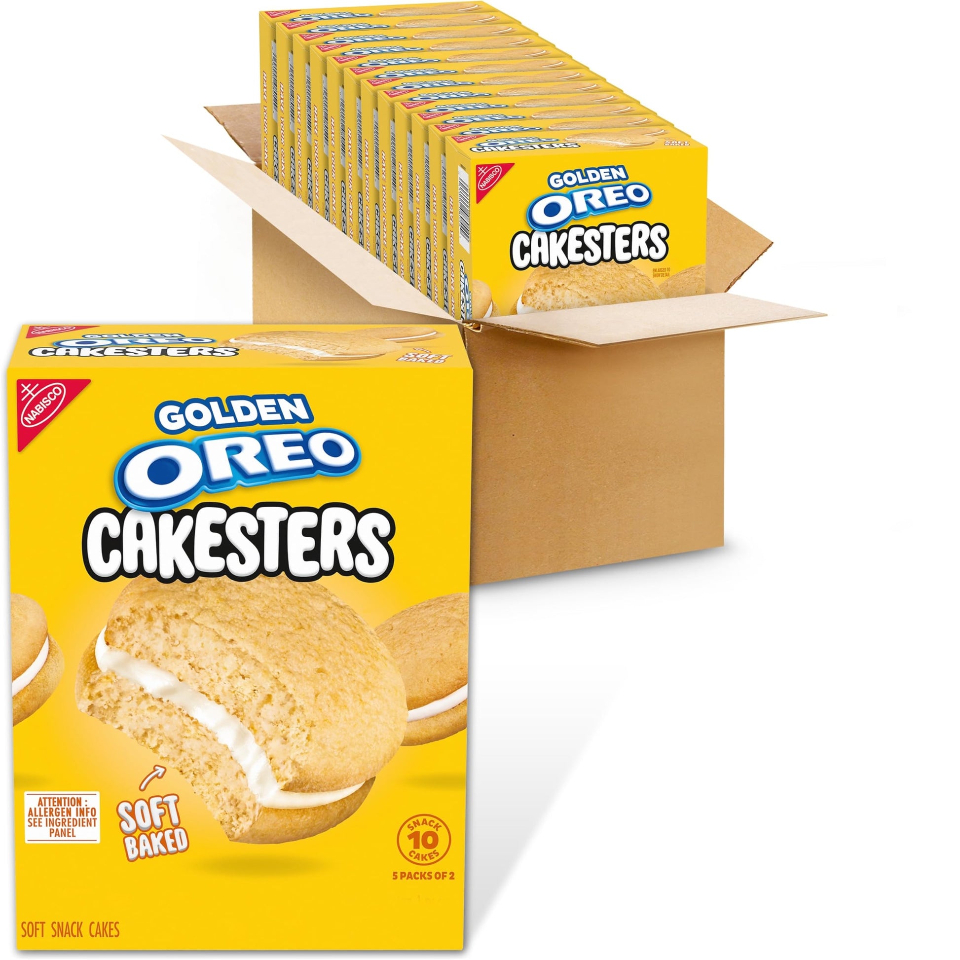 Oreo Golden Cakesters Soft Snack Cakes, 12-5 Count Boxes, 121.2 Ounce Pack