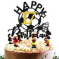 Aeryourtar Glitter Soccer Cake Topper, 17th Birthday Decorations, Paper, Model NV--1246, Football Theme, Ideal for Boys and Girls