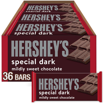 HERSHEYS SPECIAL DARK Mildly Sweet Chocolate Candy Bars, 1.45 oz (36 Count)