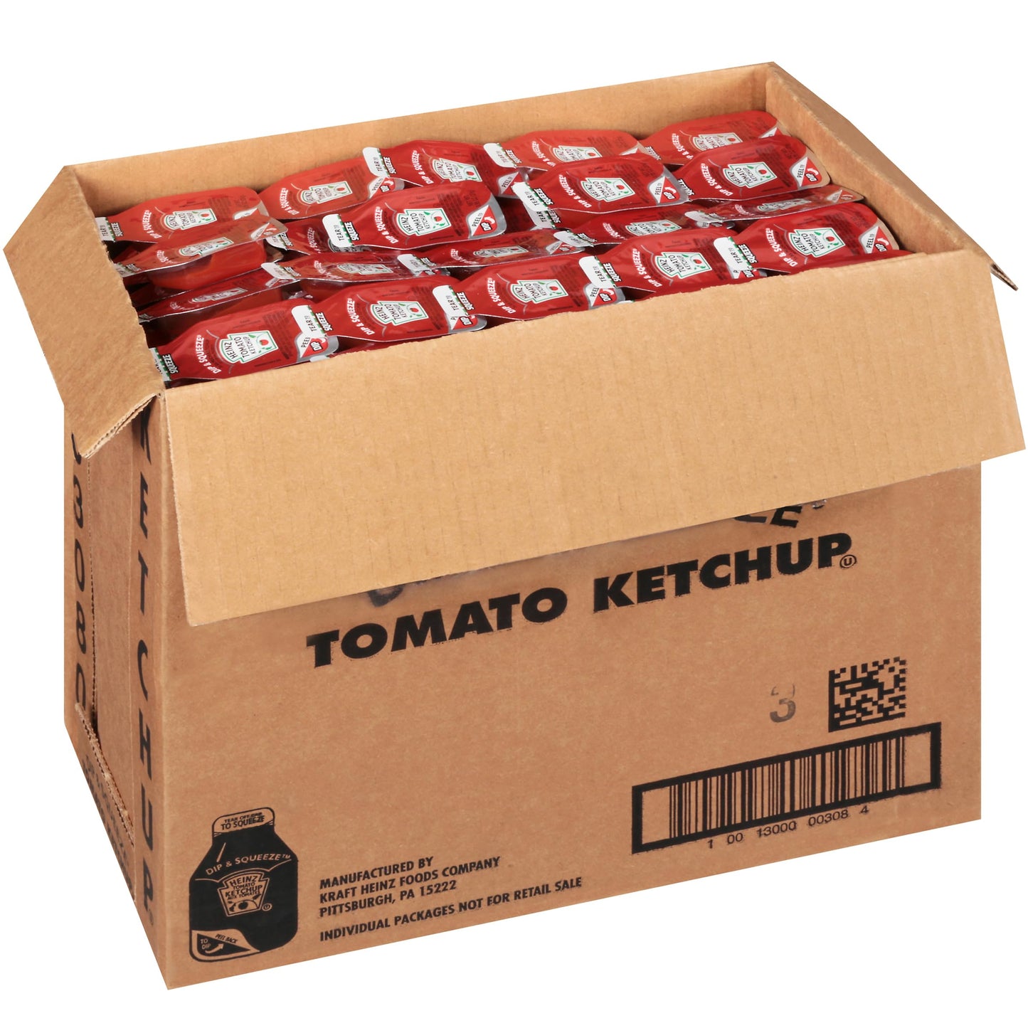 Heinz Single Serve Ketchup Dip & Squeeze Packet, 27 Gr. Container (Pack Of 500)