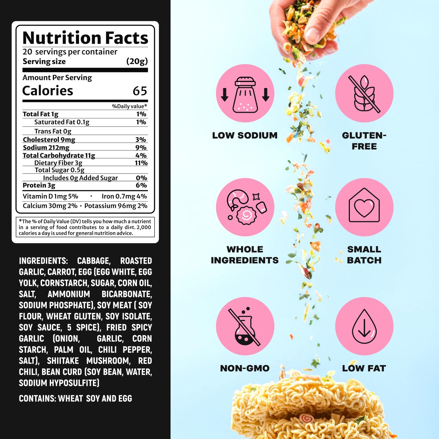 Ramen Bae Spicy Garlic Dried Ramen Toppings - 14oz Pack