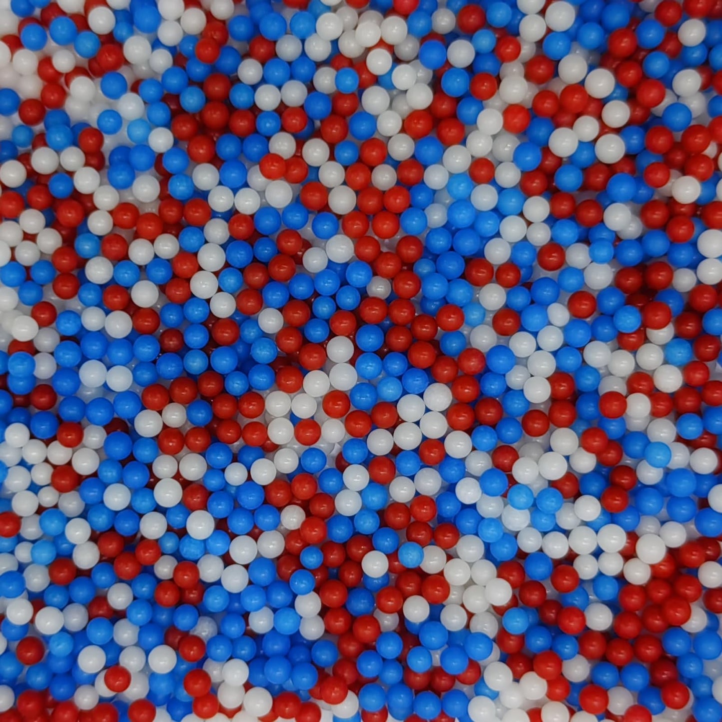 Edible Red & Blue & White Pearl Sugar Sprinkles Candy 4Mm Mini Pearls Cake Decorations Cupcake Toppers Cookie Decorating Perfect