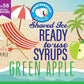 Hypothermias Green Apple Ready To Use Gallon (128 Fl. Oz) Hawaiian Snow Cone Flavors Syrup - Shaved Ice, 100% Pure Cane Sugar