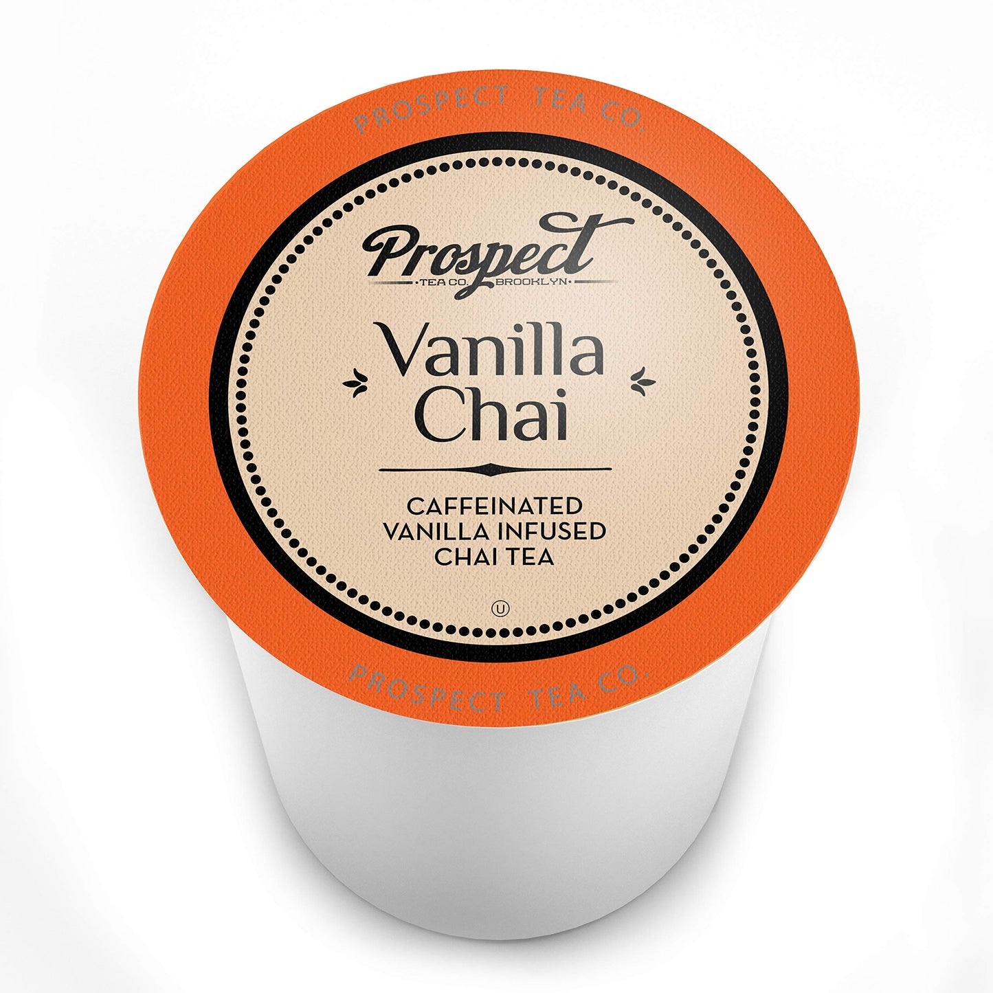 Prospect Tea Co. Caffeinated Vanilla Chai Tea Pods Compatible with K Cup malt-inspired, 40 Count, Model PTC VC40