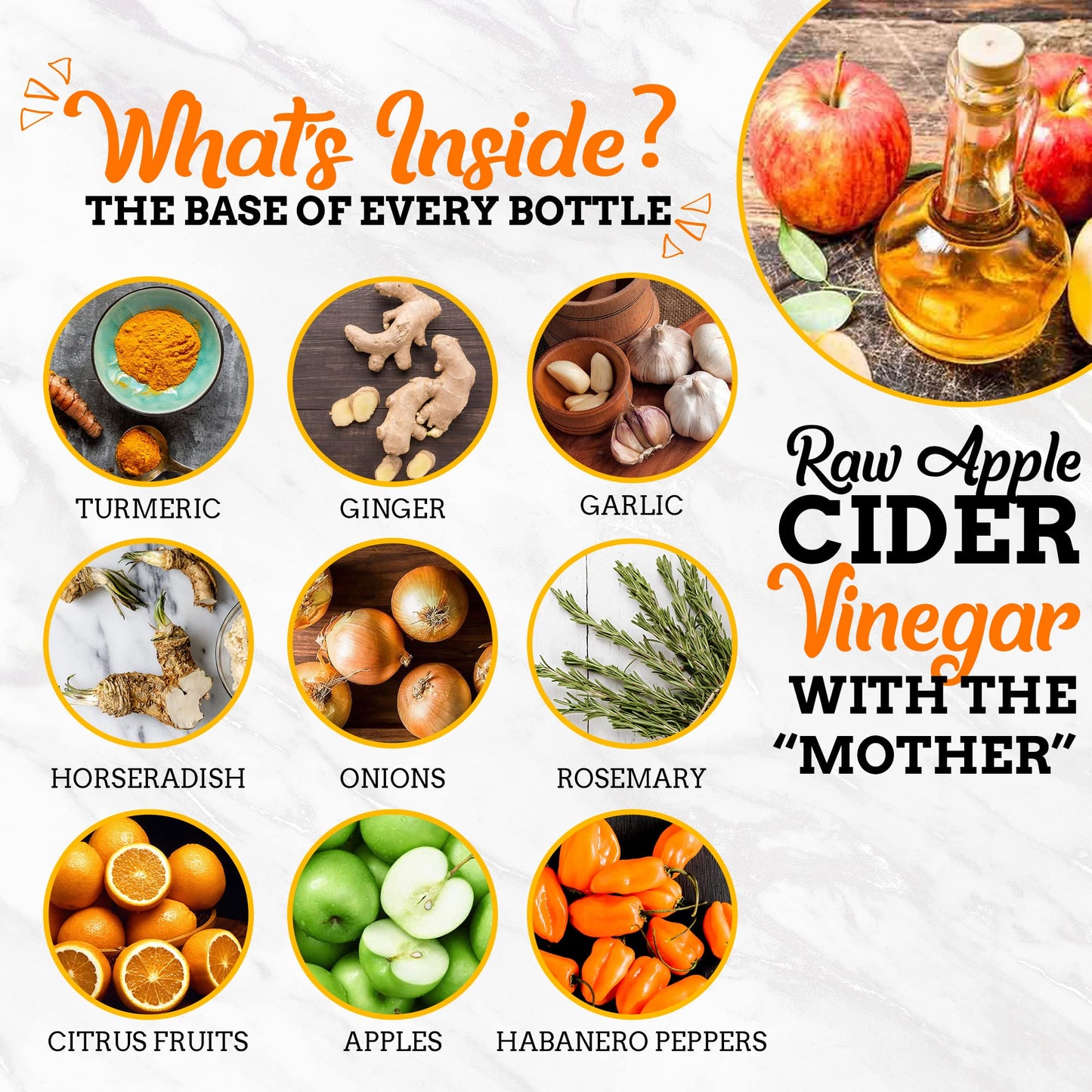 Fire Brew Immune Tonic - Citrus Apple Cider Vinegar, 8 Fl Oz, Organic Ingredients
